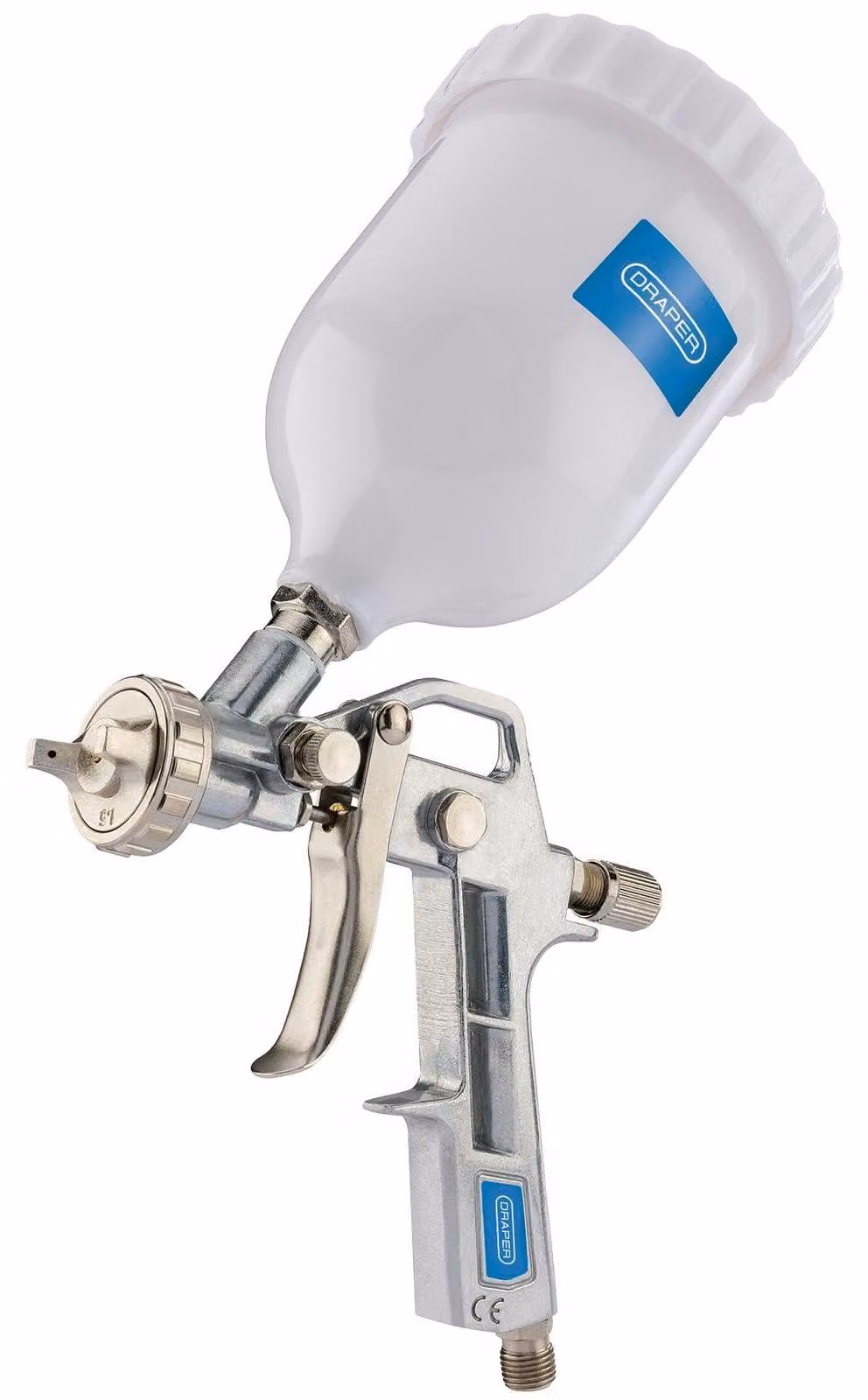 Pistola a spruzzo pneumatica Draper per verniciatura a gravità, capacità 500 ml, compatibile con compressore d'aria