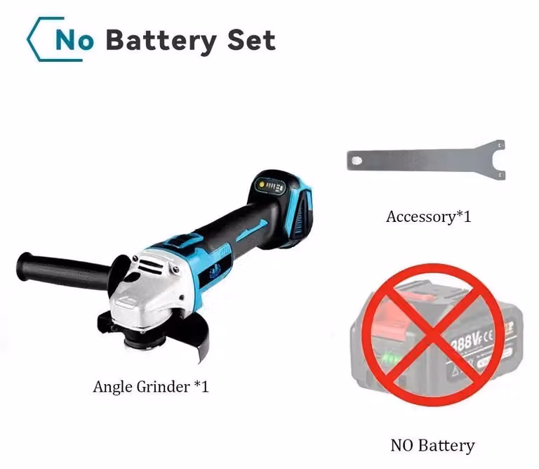 Smerigliatrice angolare Accu - 125 mm - Smerigliatrice a batteria - 18V - Motore brushless - 8500 giri/min - 3000W - 3 velocità