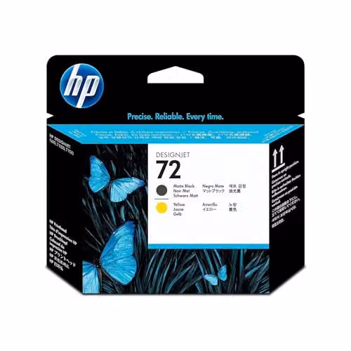 HP 72 Nero Matte e Giallo, Testina di Stampa Originale