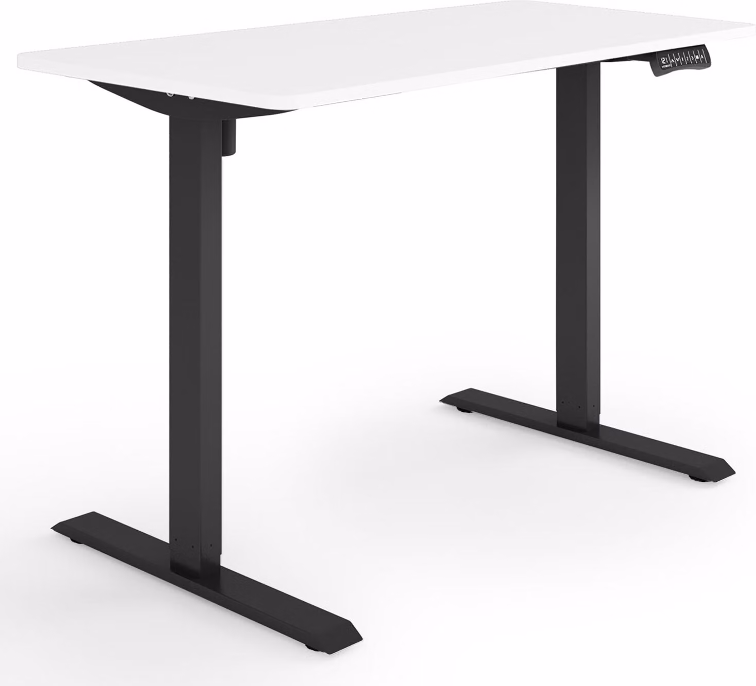 ESMART ETX-121BW 120x60 cm Bianco Scrivania ergonomica sit-stand Regolabile elettricamente in altezza in modo continuo 73,5-123,5 cm 3x memoria Porta di ricarica USB Promemoria attività Avvio/arresto graduale Montaggio rapido