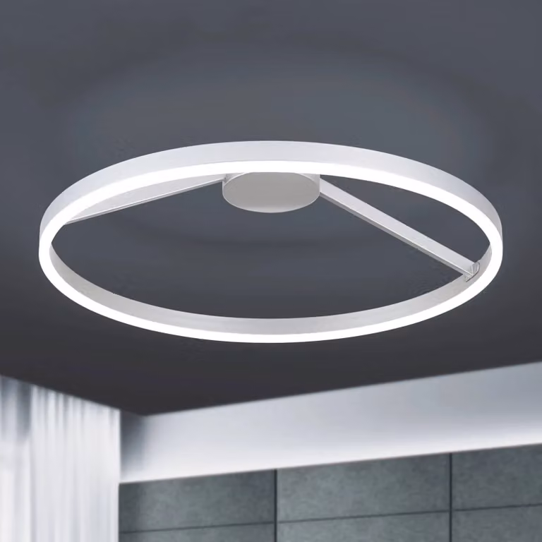 ORION Plafoniera a LED Robert, dimmerabile, Alluminio / Grigio / Zincato, Soggiorno / Sala da pranzo, Alluminio, Moderno, Plafoniera LED