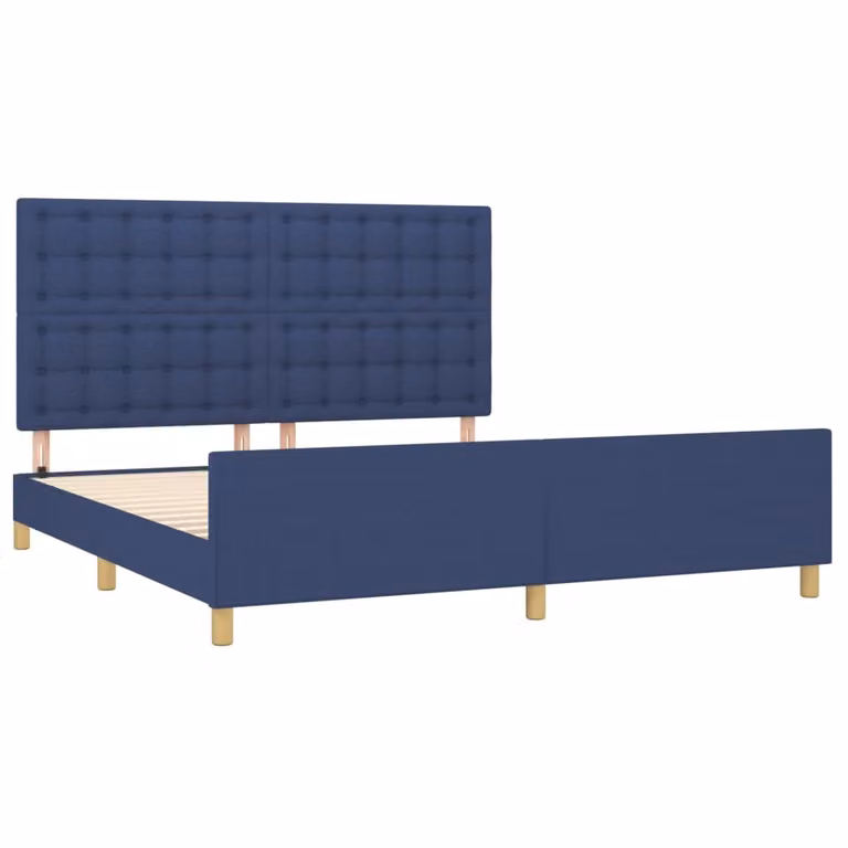 Giroletto senza Materasso Blu 160x200 cm in Tessuto