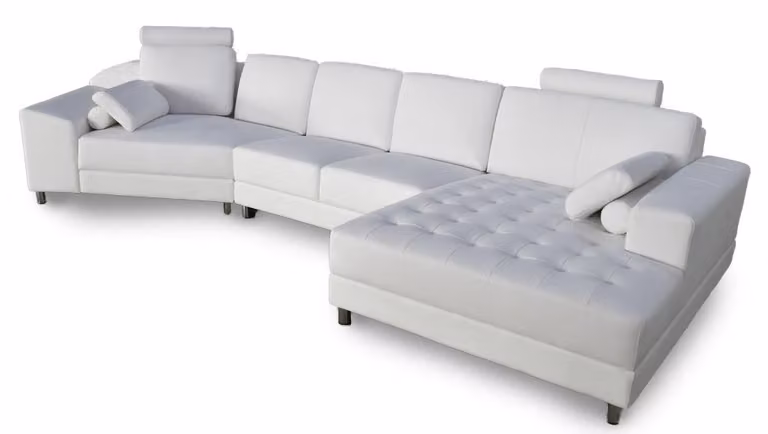 Luxus Ecksofa L-Form weiß Polster Möbel Sitz Wohnzimmer Ecke Sofa