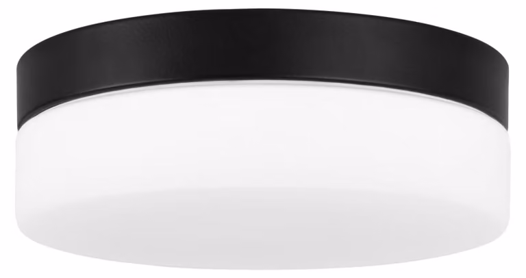 LEDS C4, plafoniera da soffitto per bagno, modello "Giro", colore nero