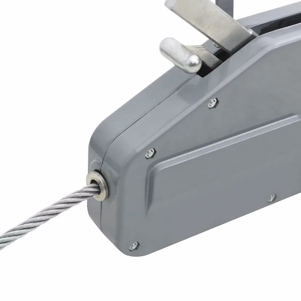 Paranco a fune manuale vidaXL in alluminio grigio con capacità di carico 800 kg – 2