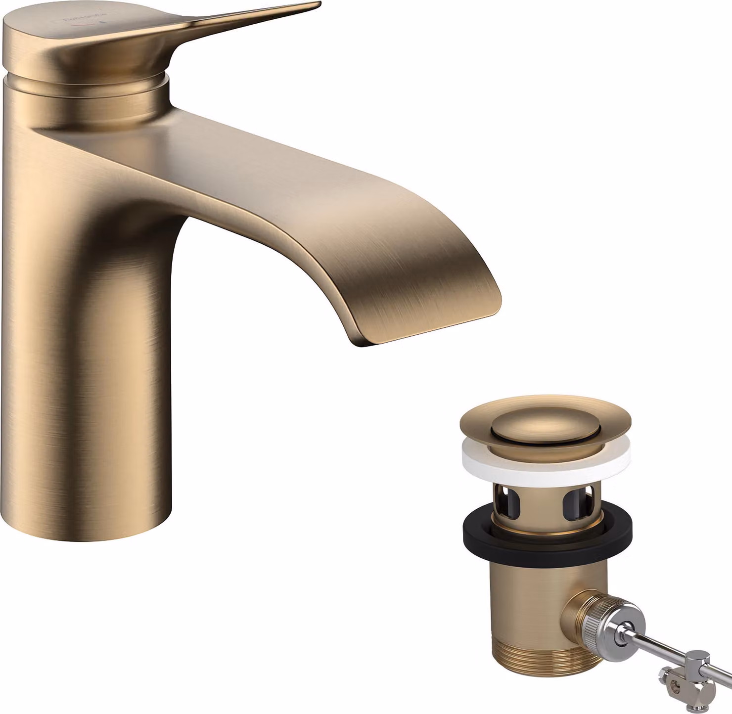 hansgrohe Vivenis, robinetterie de lavabo 80 CoolStart, avec garniture d'écoulement, saillie 133mm, 75014140, 75014140
