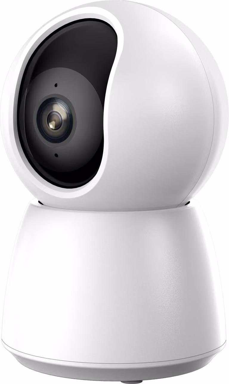 iGET HOME Camera CS4 Telecamera bianca rotante 2K con tracking automatico