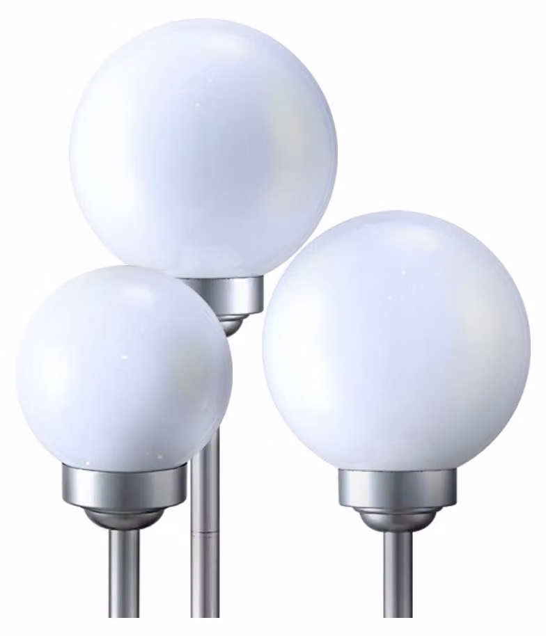 set di 3 luci solari a LED per uso esterno