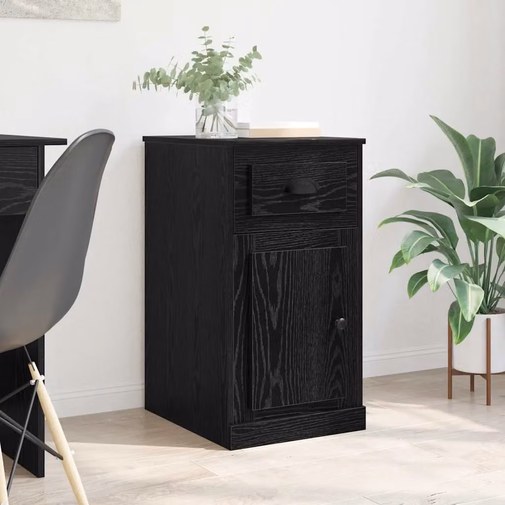 Mobile laterale vidaXL in legno ingegnerizzato nero L: 40 cm, P: 50 cm, H: 75 cm