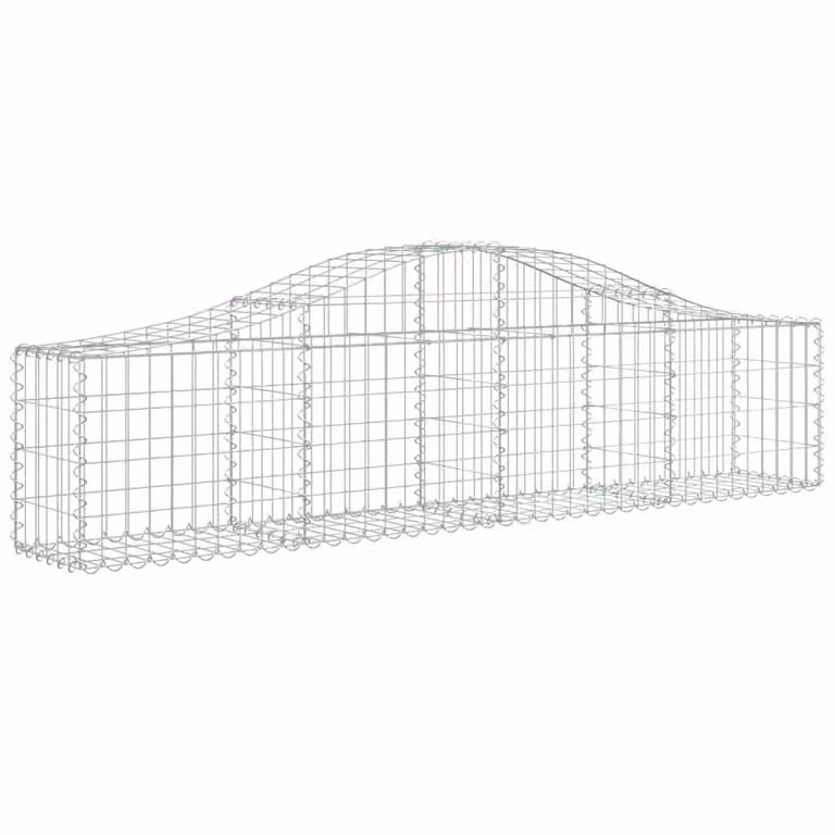 Cesto Gabbione ad Arco 200x30x40/60 cm Ferro Zincato