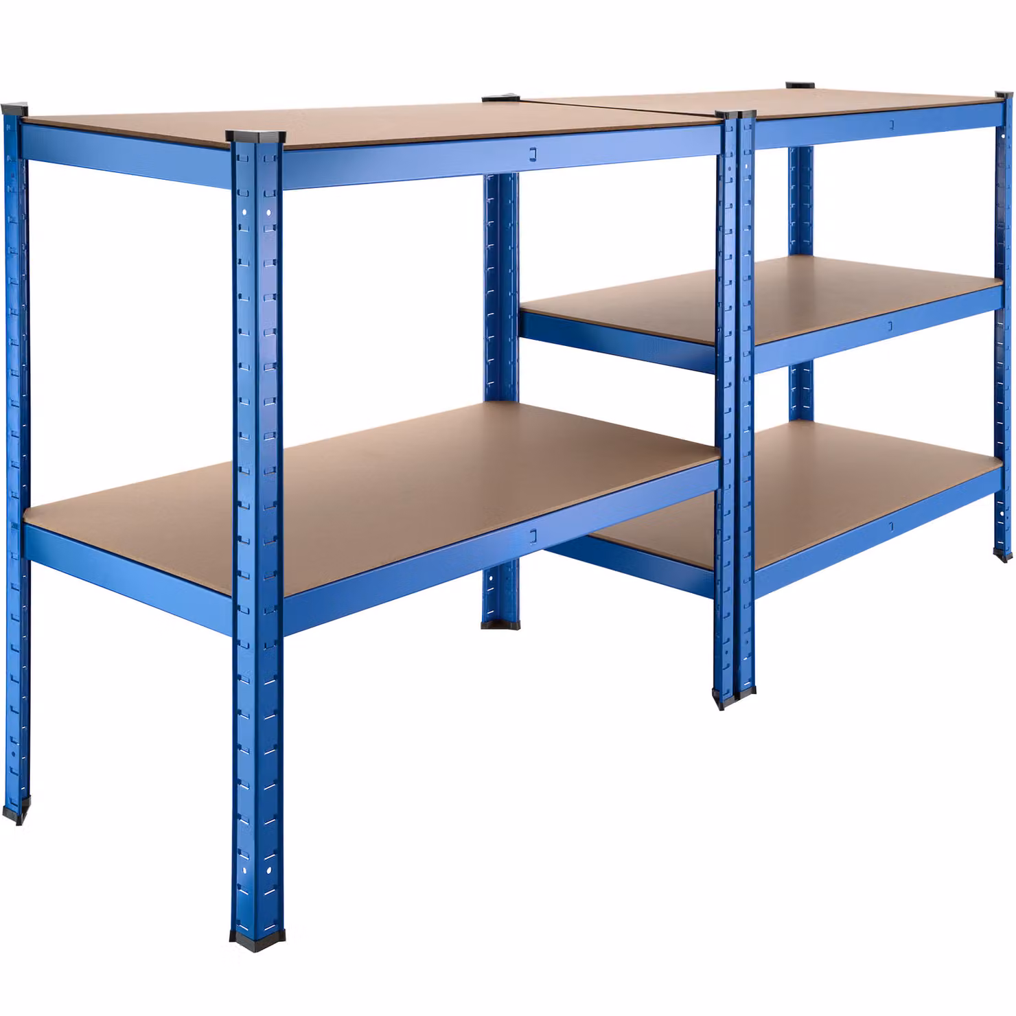 Scaffale da magazzino tectake in acciaio blu a 5 piani, L: 180,5 cm, P: 90,5 cm, H: 45,5 cm – 3