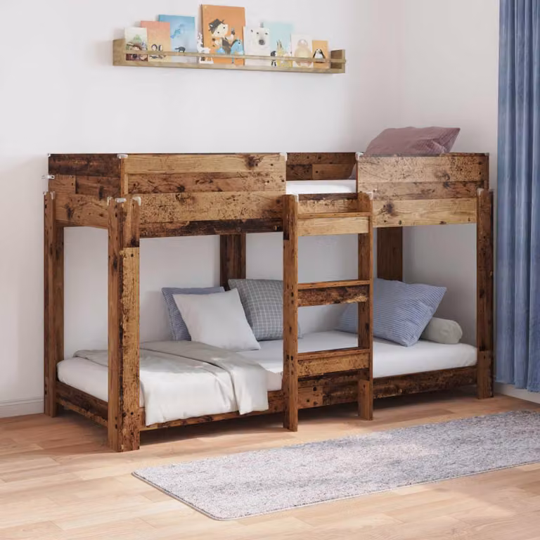 Maison Exclusive - Letto a castello per bambini in legno riciclato 75 x 190 cm Materiale legnoso