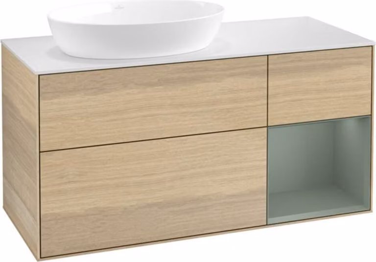 Mobiletto V&B Finion 120cm, Pl wh. m, Reg Oli. m Lac, Oa ven