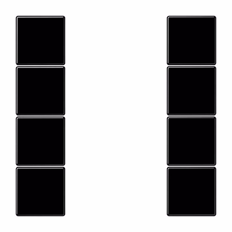 Set di pulsanti Jung, completo di 4 ganci LS 504 TSA SW (LS504TSASW)