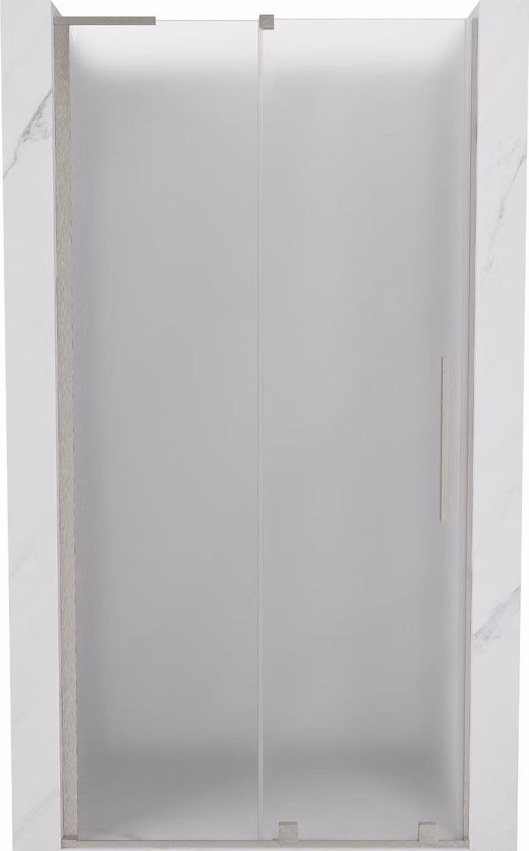 Mexen Velar L porta doccia scorrevole 110 cm, brina, nichel spazzolato - 871-110-003-31-97
