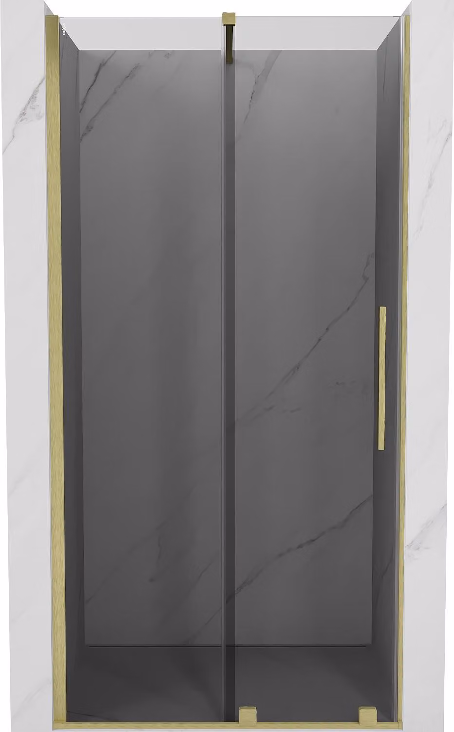 Mexen Velar porta doccia scorrevole 110 cm, grafite, dorato spazzolato - 871-110-000-41-55