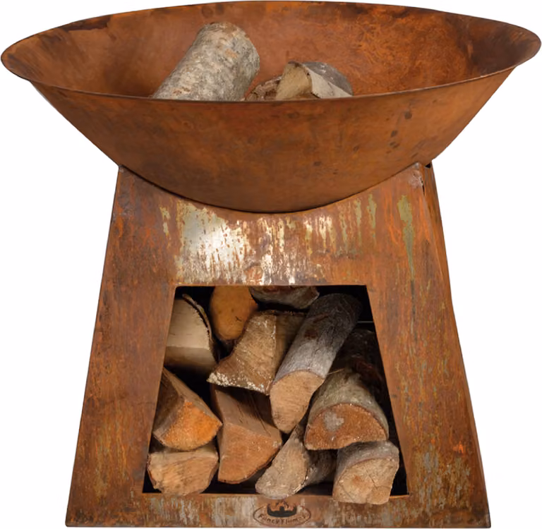 Ciotola da fuoco Esschert Design rust S con contenitore; FF169