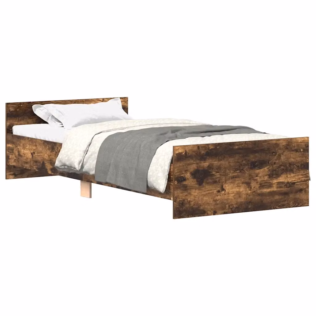 Struttura Letto Design Mania in Rovere Fumo con Doghe in Legno, L 100 x P 200 cm – 2