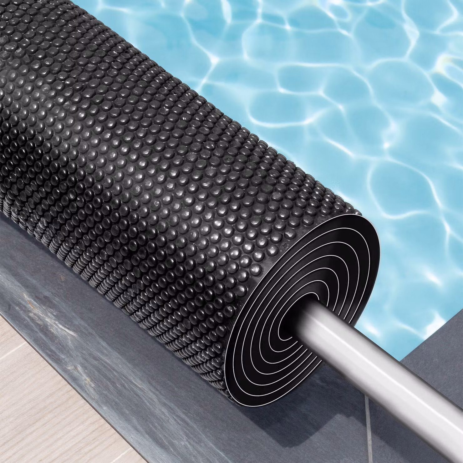 Pellicola solare termica per copripiscina rettangolare tectake, colore nero – 2