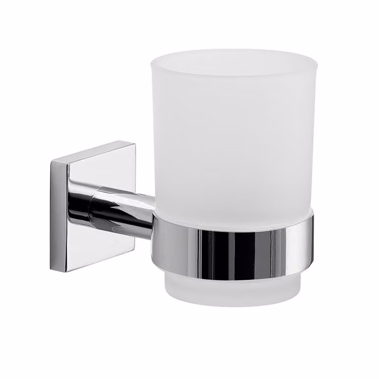 Portaspazzolini da muro in acciaio inox AISI 304 e Cromall FJ10 Gedy serie FUJI Cromato