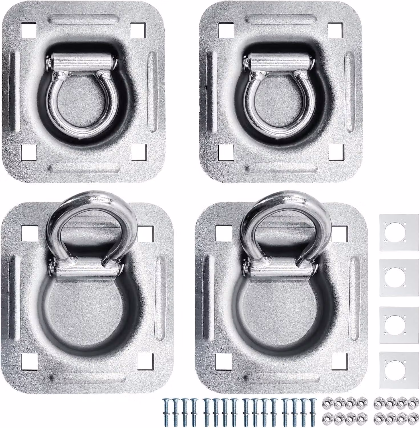Cinghie di fissaggio per carichi su rimorchi, set di 4