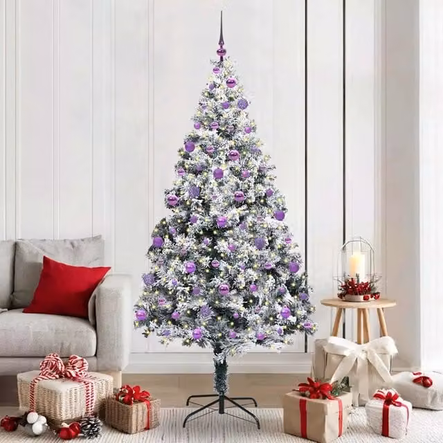 Albero di Natale artificiale moderno vidaXL bianco, Altezza: 210 cm