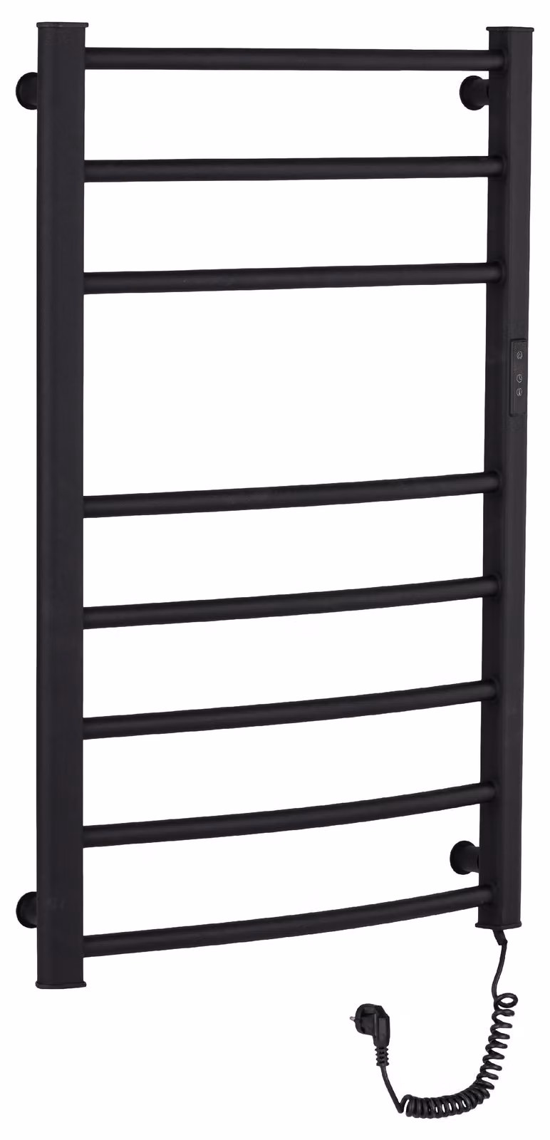 Scaldasalviette elettrico Luca, con display - 128 W - nero opaco - 860x550 mm