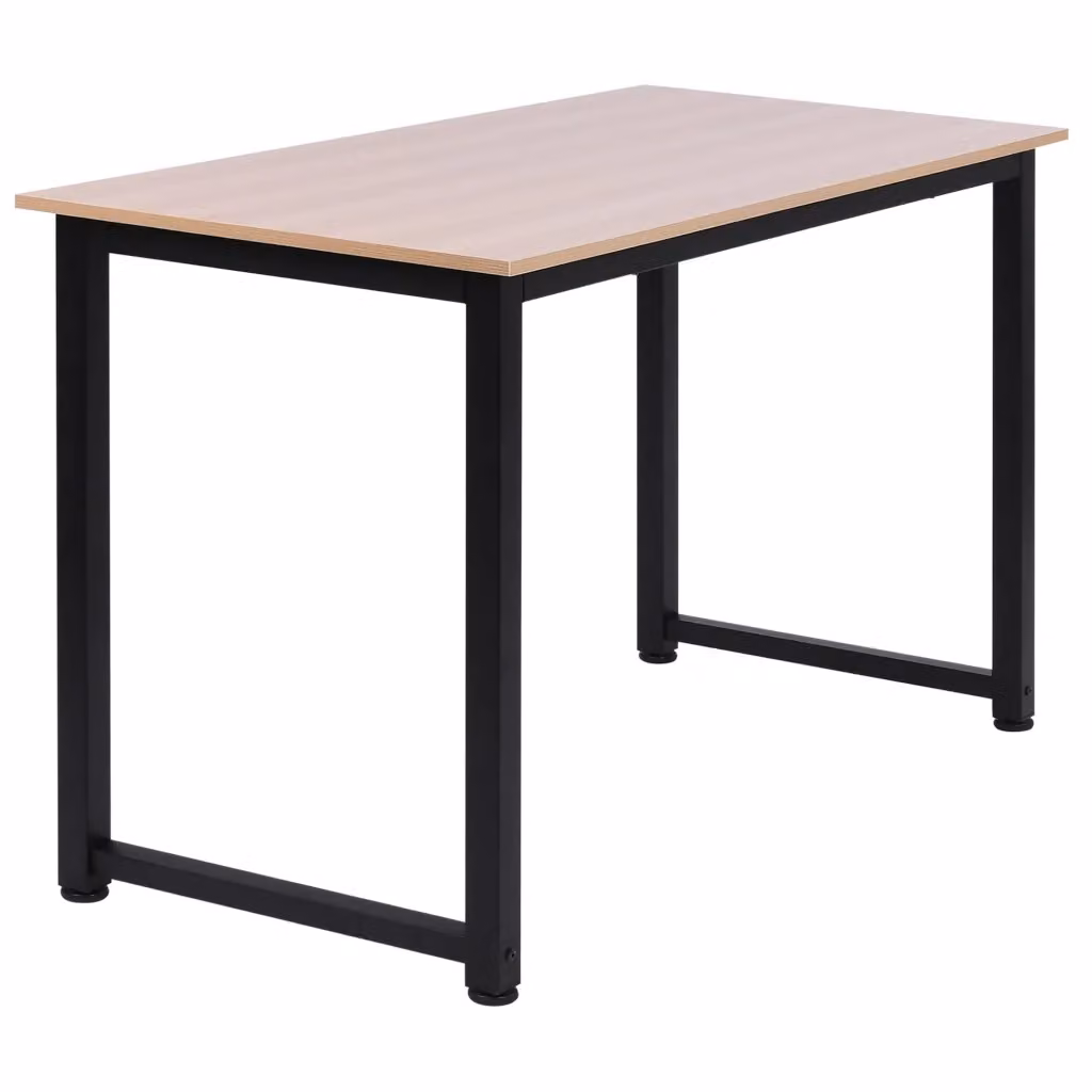 Scrivania Minimal con Cassetti e Ripiano Nero e Naturale L: 120 cm, P: 60 cm, H: 76 cm – 2