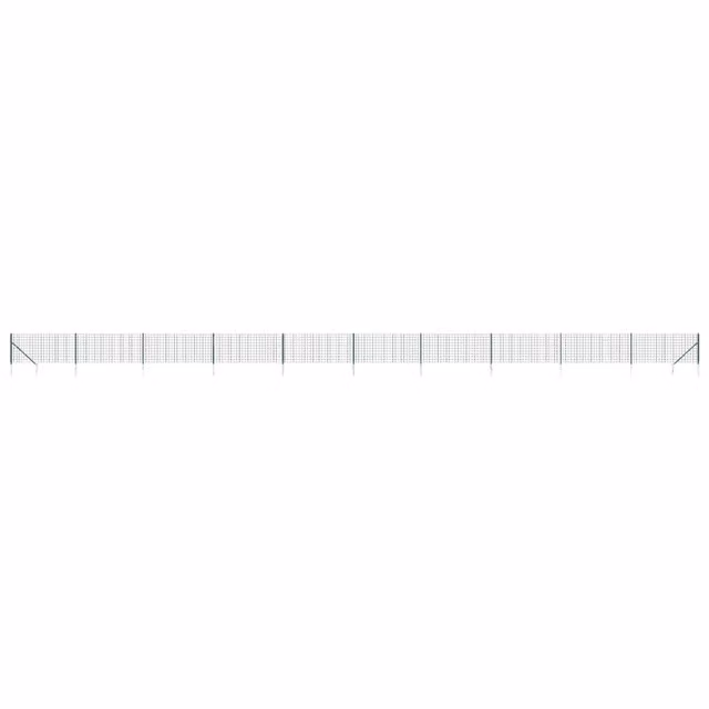 Recinzione da Giardino | Recinzione Metallica con Picchetti Ancoraggio Verde 1,1x25 m