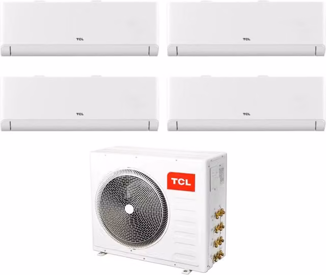 Condizionatore Quadri Split TCL BreezeIN P5 9+12+12+12 Bianco con Wi-Fi Integrato e Controllo via App Classe Energetica A++
