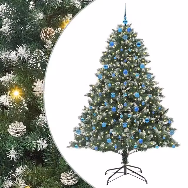 Albero di Natale | Decorazioni natalizie artificiale con 300 LED Verde 210 cm