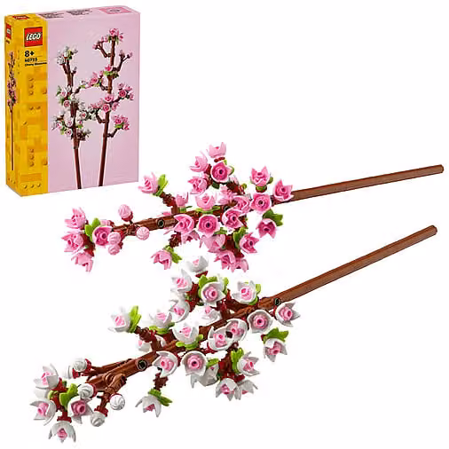 LEGO Botanicals Fiori di ciliegio set di costruzioni creativo bianco e rosa 40725