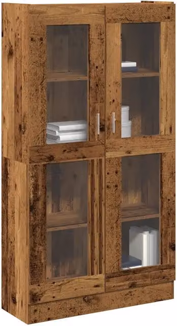 Credenza-Buffet-Armadio da cucina Alta Legno Antico 82,5x30,5x150 cm in Truciolato
