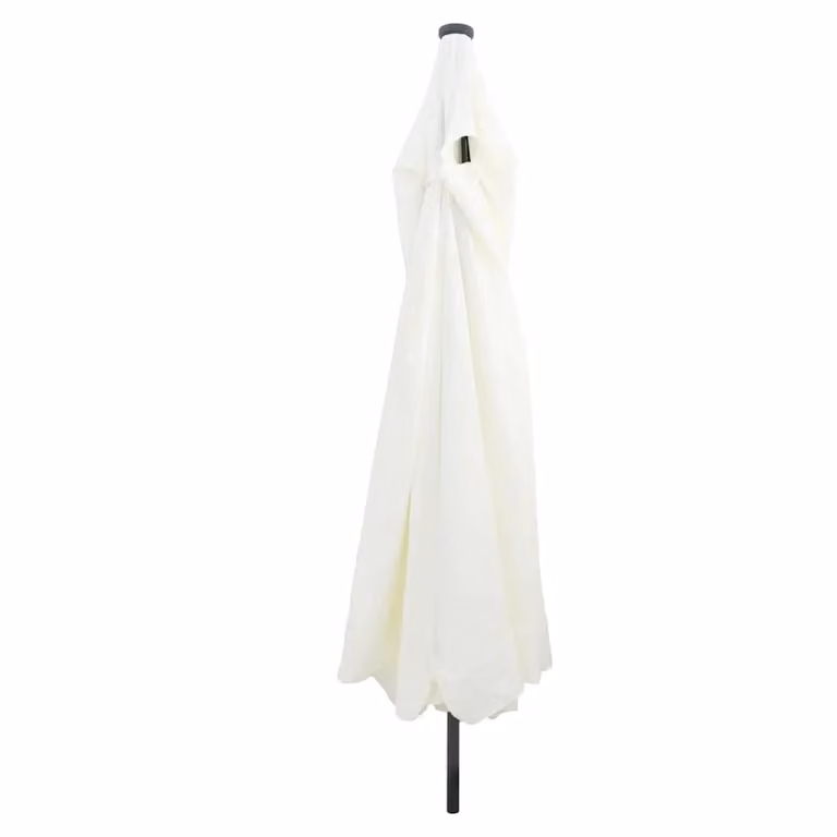 Ombrellone da giardino rotondo regolabile HELLOSHOP26 con strisce LED in poliestere e acciaio, colore antracite, L/P/H: 395 x 395 x 245 cm