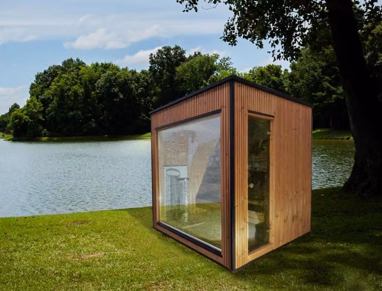 Holzsauna Gartensauna Outdoor Sauna Moderne Panorama Außensauna