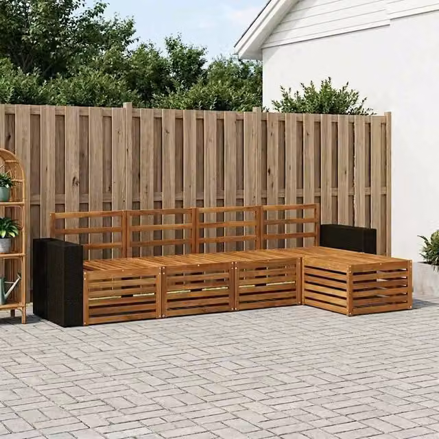 Set di divani da esterno 5 pz Naturale 3384240