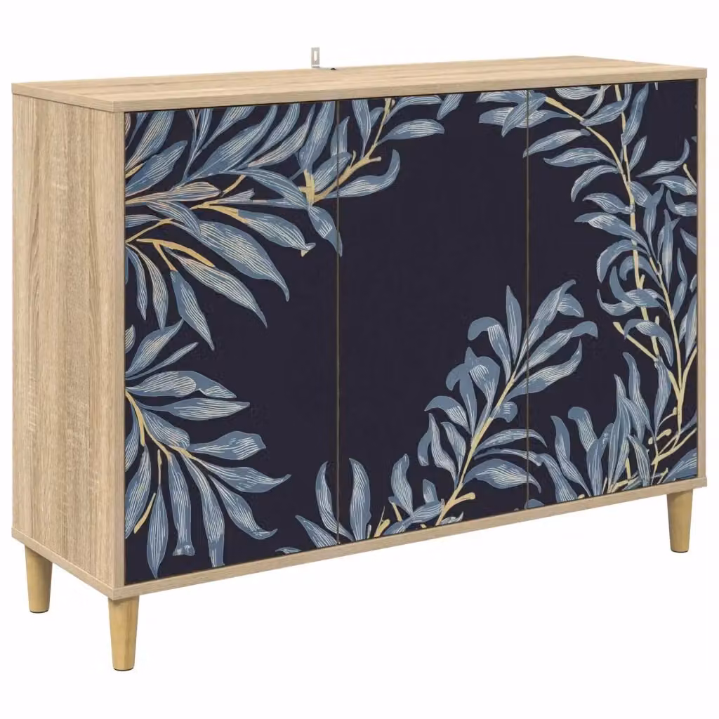 Credenza moderna DOKKUM vidaXL in legno ingegnerizzato marrone L: 102 cm, P: 33 cm, H: 75 cm – 2