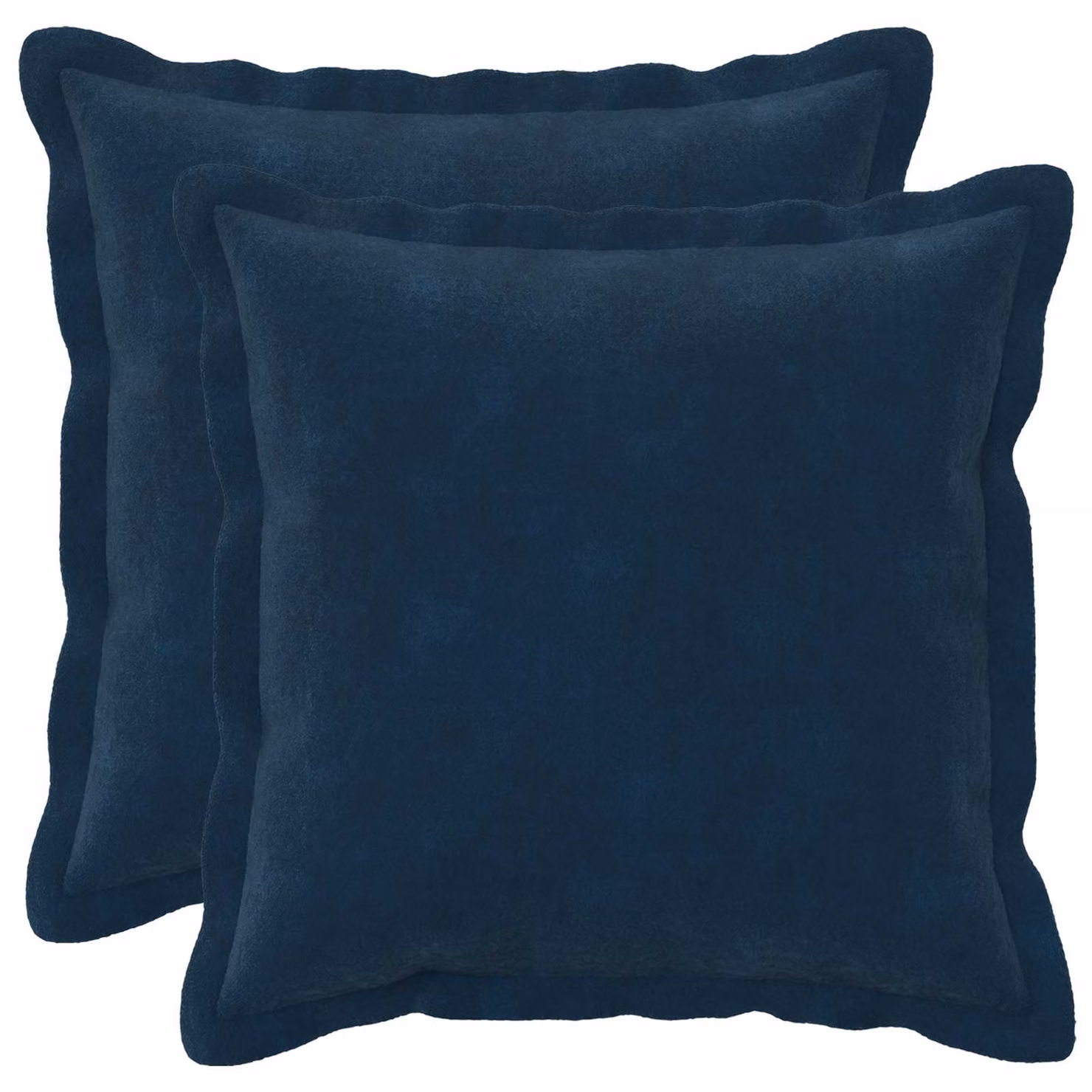 Set di 2 federe vidaXL HOUTEN blu in microfibra, L 35 x P 35 cm