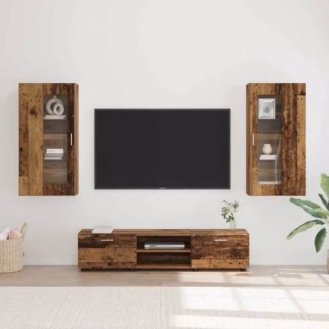 Set mobile TV FLORIN 3 pz Legno vecchio Legno ingegnerizzato 3397932