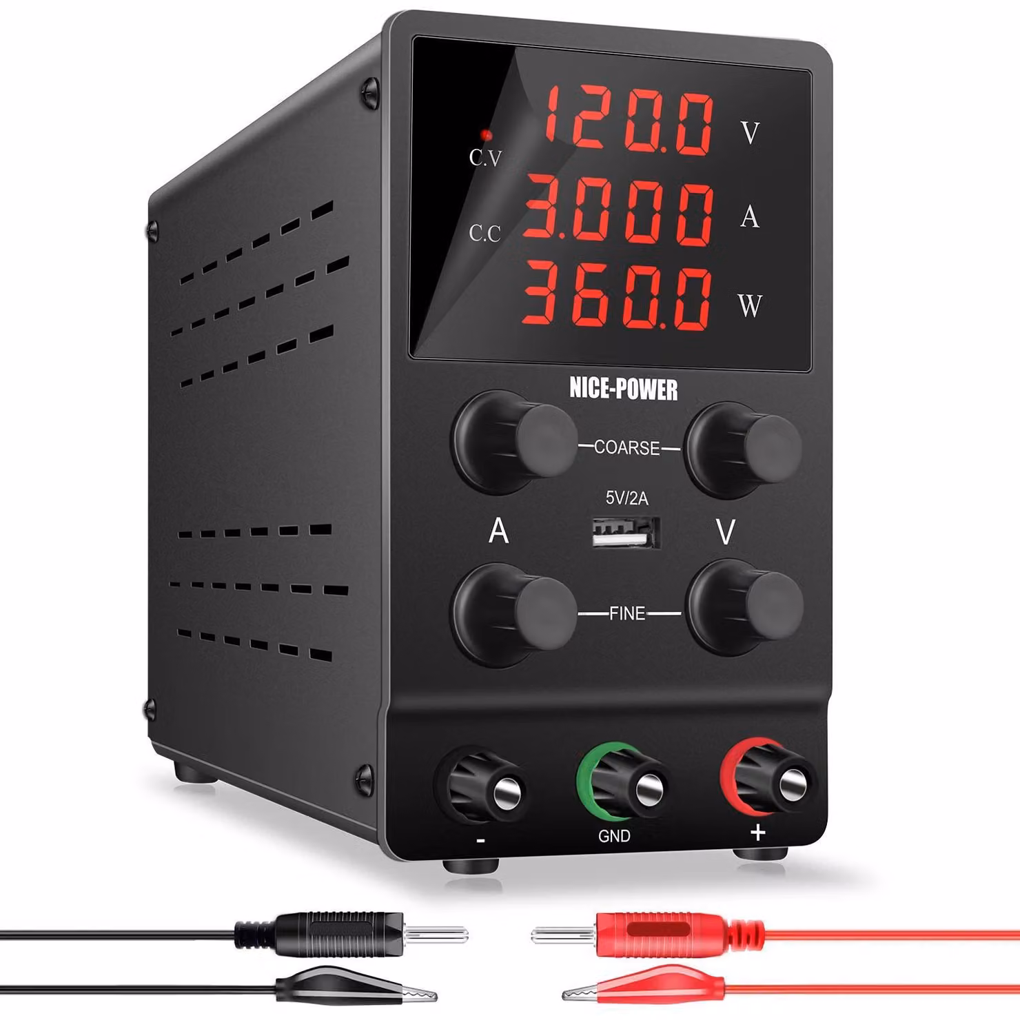 Alimentatore da laboratorio DC programmabile - Alimentatore 120V 3A regolabile - Uscita singola controllata - Funzione di memorizzazione rapida - Modello SPS1203, 120V 3A