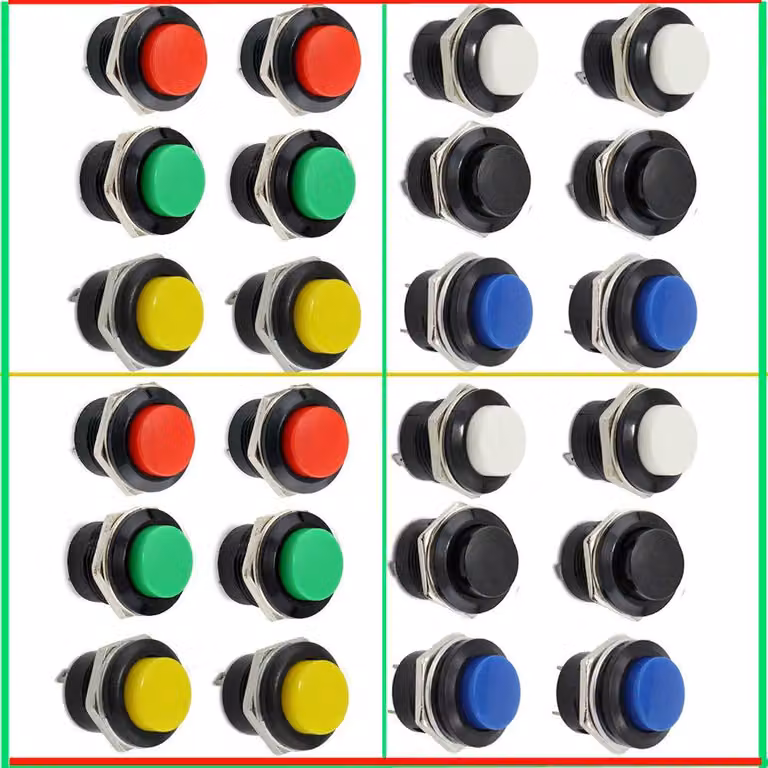 24 interruttori a pulsante SPST, interruttori a pulsante mini momentanei