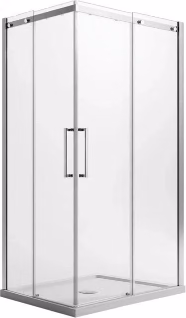 Box Doccia Rettangolare Idralite Prime Corner con Vetro Trasparente da 8mm e Trattamento EasyClean L: 100 cm, P: 75 cm, H: 200 cm