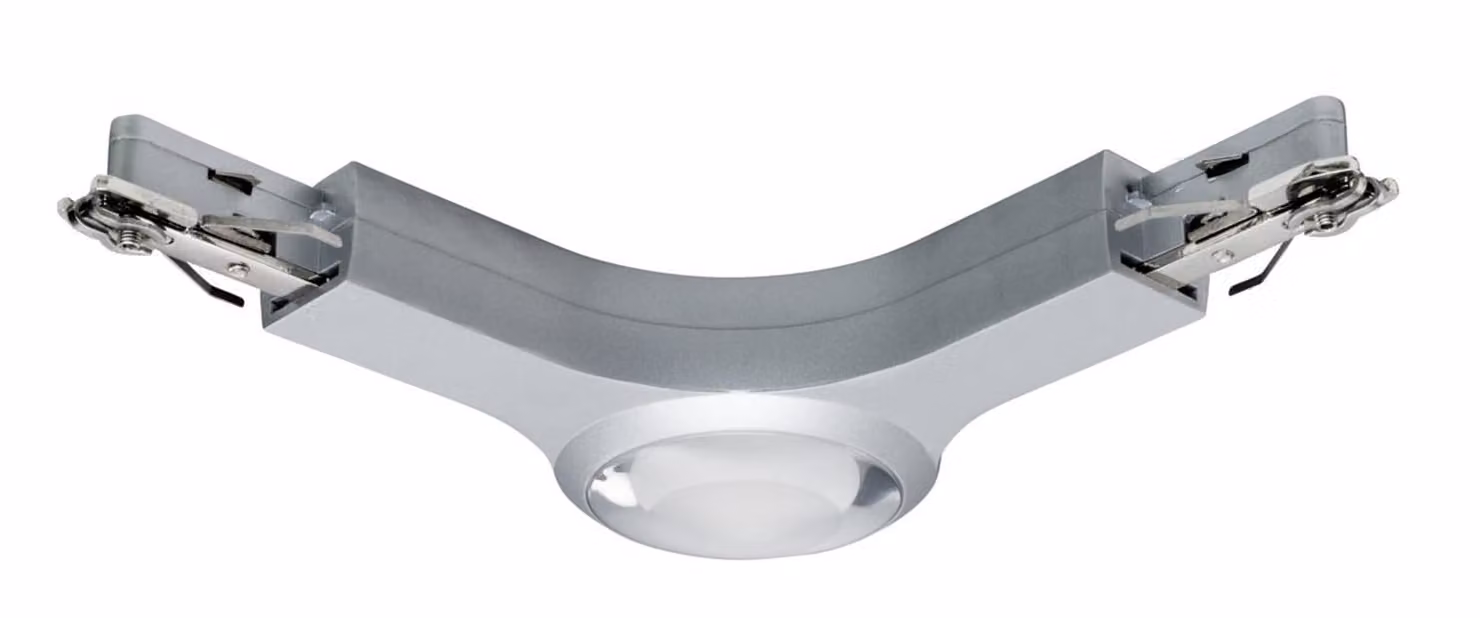 Paulmann, sistema a binario URail, connettore a forma di L, LED, 1x5,8W, cromo opaco, 230V, metallo, dimmerabile