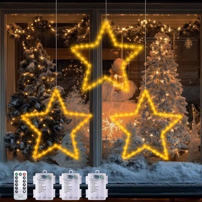 Catena luminosa con timer, impermeabile, alimentata a batteria, dimmerabile, ideale per la decorazione
