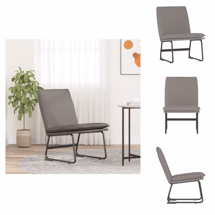 vidaXL Sedia lounge taupe 52x75x76 cm in tessuto - Poltrona