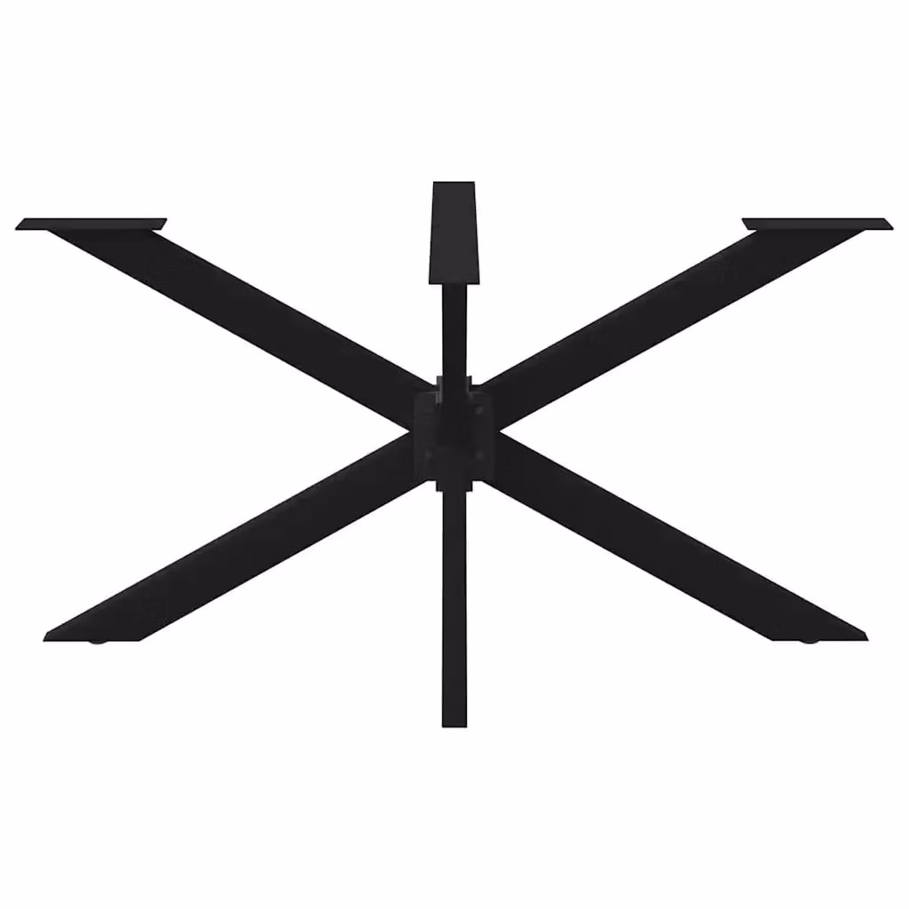 Gamba per tavolo da pranzo a forma di ragno vidaXL in metallo nero con altezza regolabile L: 150 cm, P: 78 cm, H: 72-73 cm