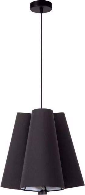 Lampada a sospensione Gregory lino nero E27 Ø34 Lucide