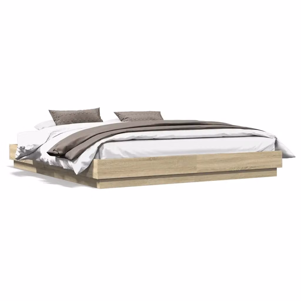 Giroletto vidaXL in legno multistrato color rovere sonoma, L/P: 180 x 200 cm – 2