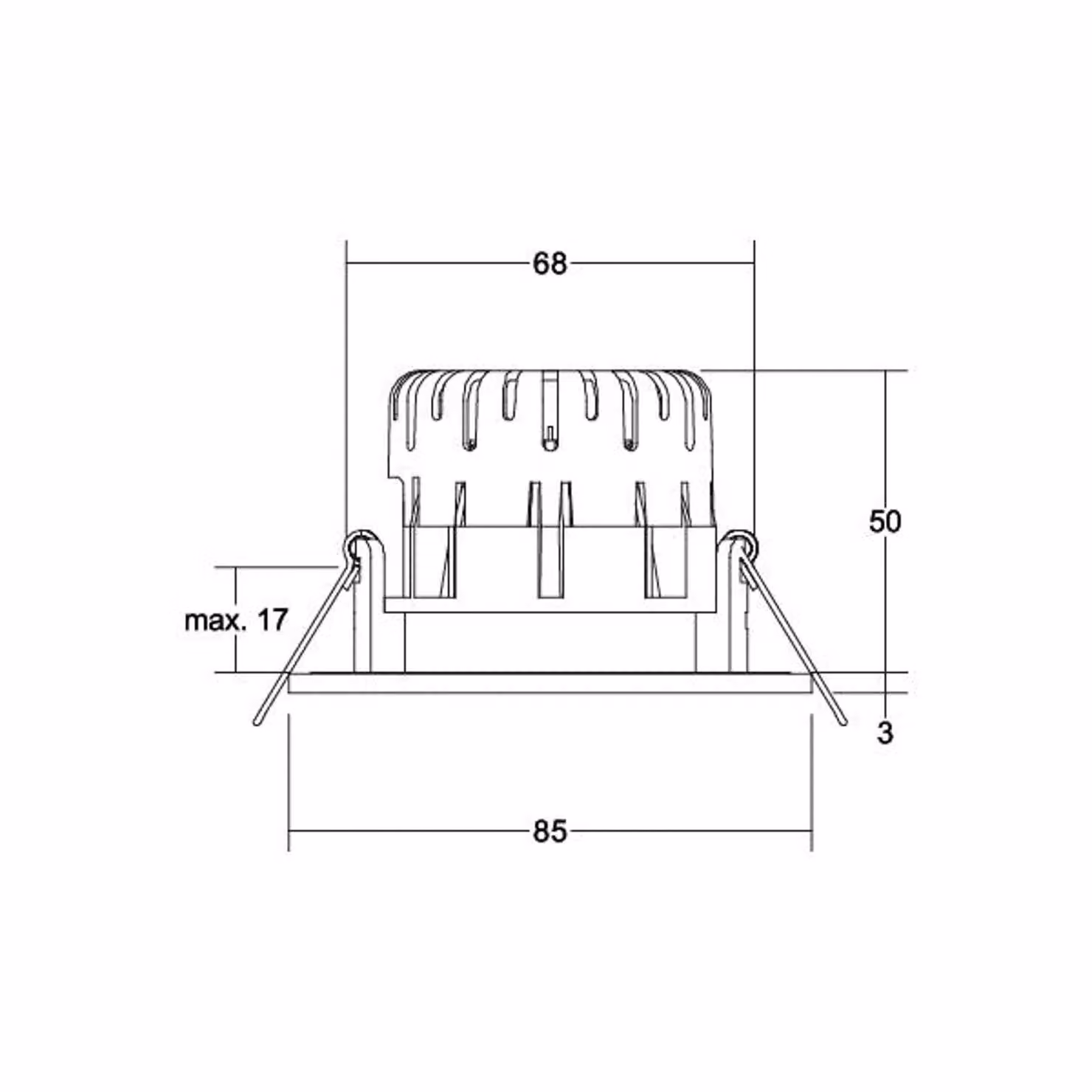 BRUMBERG BB20 IP65 incasso RC driver tondo bianco BB20, dimmerabile, Bianco / Opale, Bagno, Alluminio, Downlight