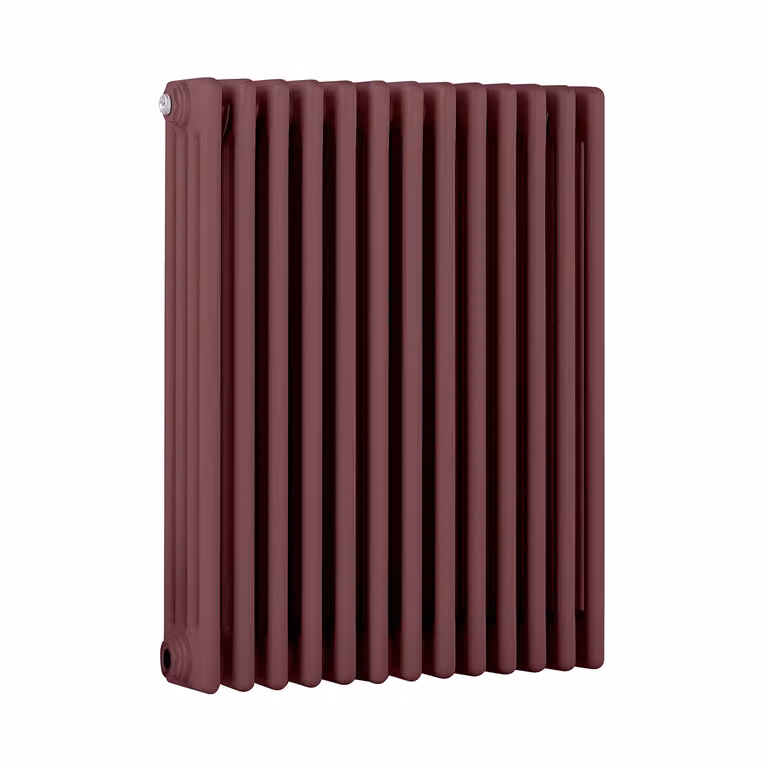 Radiatore Orizzontale a Colonne (4 Colonne) 750mm x 605mm - Rosso (Booth Rosso) - Regent